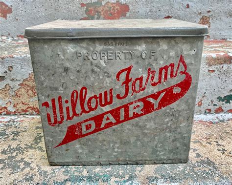 value of old insulated metal milk box|vintage milk boxes.